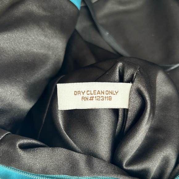 Walter Baker Turquoise Blue Satin Bustier Corset Peplum Tank Top Blouse Size 4 - Picture 8 of 8